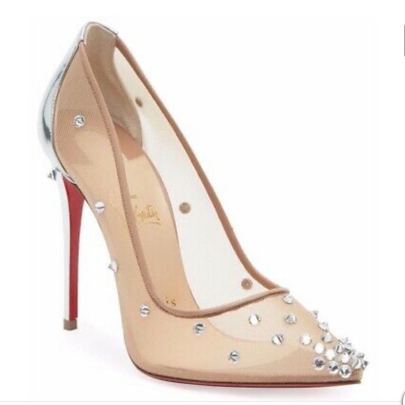 Christian Louboutin Degra 2019 100 Rete/Nappa/SP Pumps-41 - Picture 14 of 15